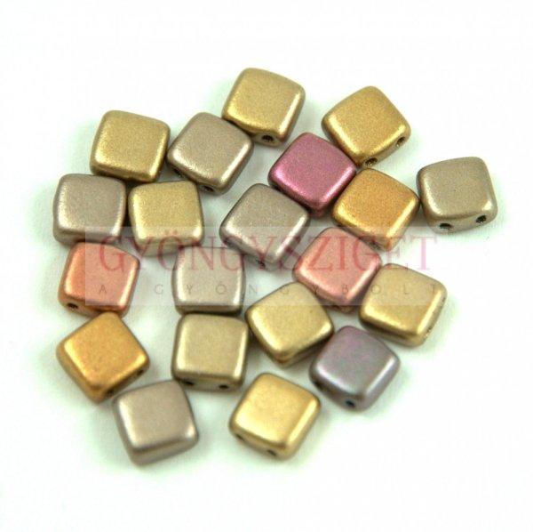 Tile gyöngy - Crystal Gold Rainbow - 6x6mm