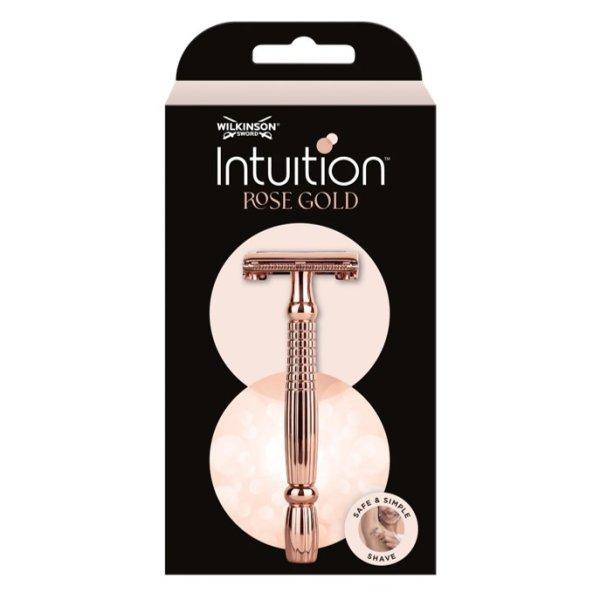 Wilkinson Sword Női fém borotva Intuition Double Edge Rose Gold
(Razor) + 10 penge