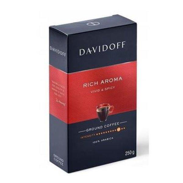 Kávé, pörkölt, őrölt, 250 g, DAVIDOFF "Rich Aroma"