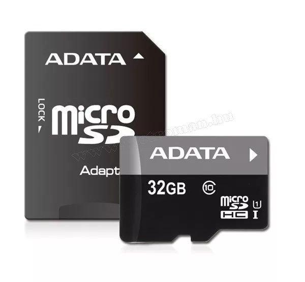 ADATA MicroSD kártya 32GB adapterrel AUSDH32GUICL10-RA1