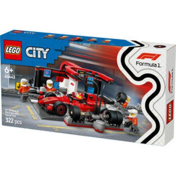 LEGO City 60443 F1-es boxutca és személyzet, Ferrari autóval