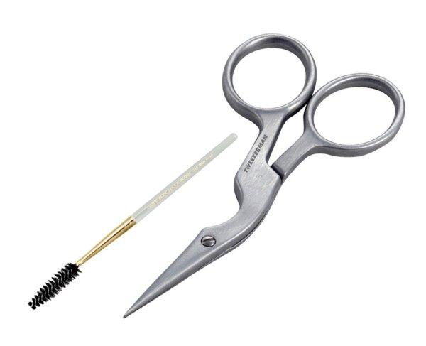 Tweezerman Nemesacél szemöldökformázó olló és
kefe Brow Shaping Scissors & Brush Stainless Steel