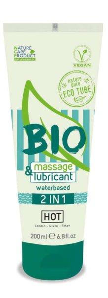  HOT BIO massage & lubricant waterbased 2 in 1 200 ml 