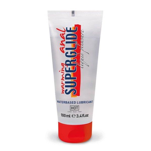  HOT Anal Superglide Warming Liquid Pleasure - waterbased lubricant 100 ml 