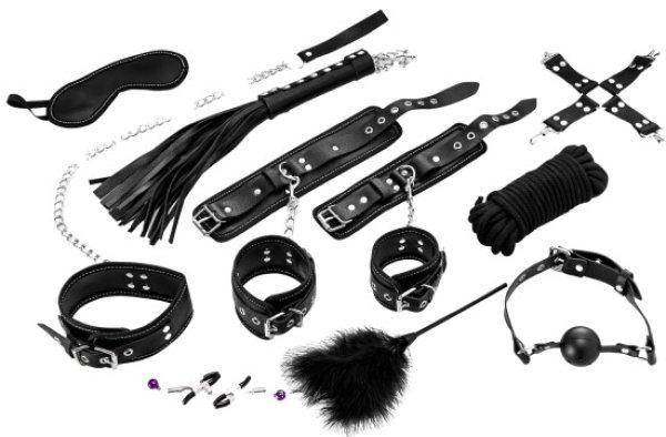 ZENN Complete 11-Piece Bondage Set for Beginners II - Black