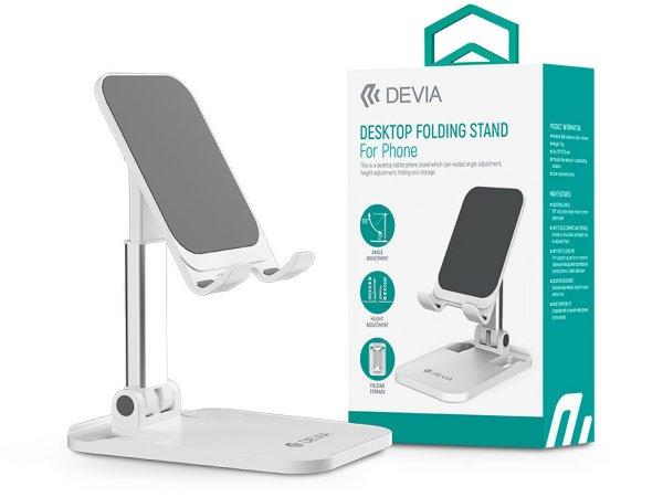 Devia asztali telefon/tablet tartó - Devia Desktop Folding Stand ForPhone -
fehér