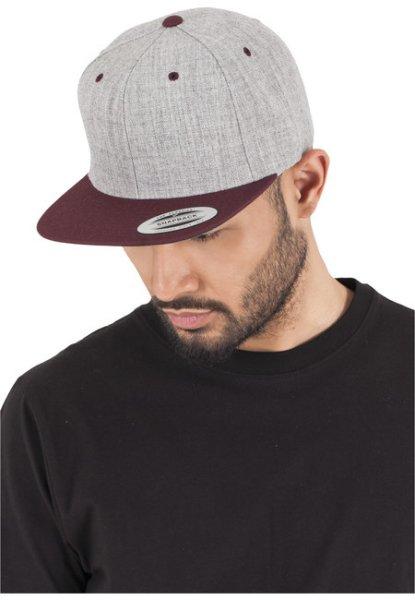 Urban Classics Classic Snapback 2-Tone h.grey/maroon