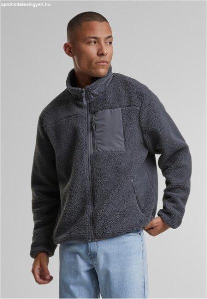 Urban Classics Teddy Jacket With Stand Up Collar cloudgrey