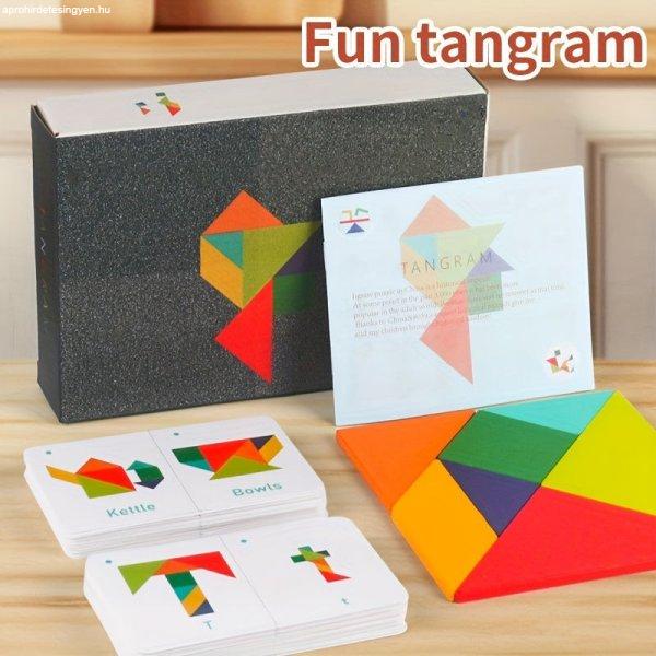 Fa Tangram geometriai alak kirakós játék