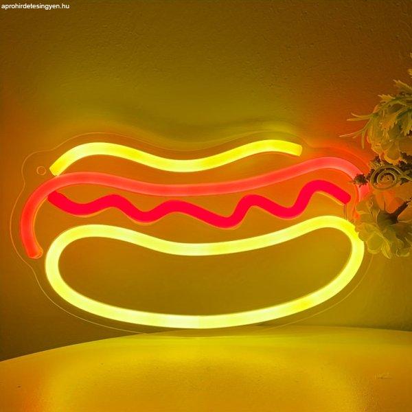 Hot Dog Fali LED neon éjszakai lámpa