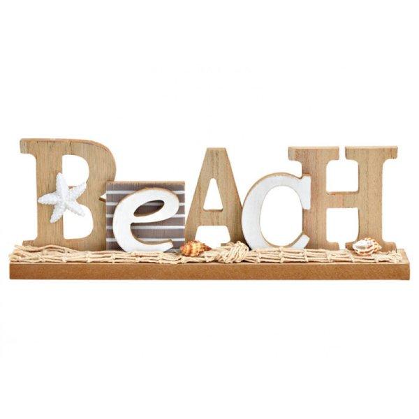 Fa Beach felirat 30x10x4 cm