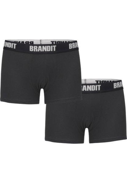 Brandit Boxershorts Logo 2er Pack black/black