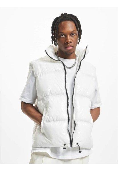 DEF Shiny Puffer vest white