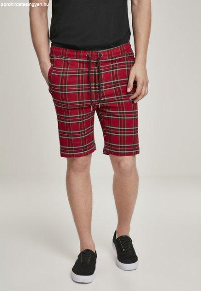 Urban Classics Checker Shorts red/blk