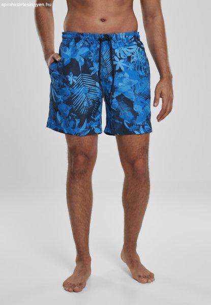 Urban Classics Pattern Swim Shorts blue flower