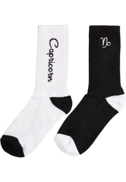 Mr. Tee Zodiac Socks 2-Pack black/white capricorn