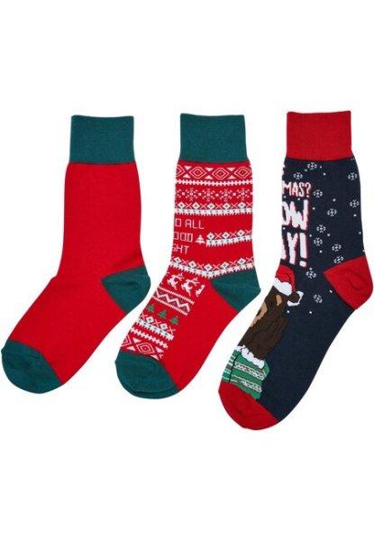 Urban Classics Christmas Bear Socks Kids 3-Pack multicolor