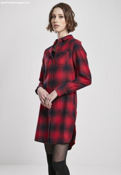 Urban Classics Ladies Check Shirt Dress darkblue/red