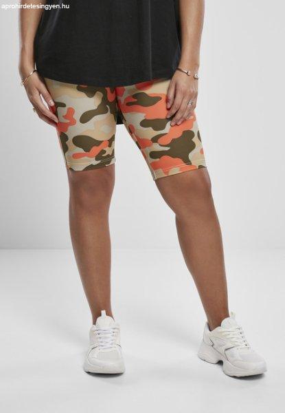 Urban Classics Ladies High Waist Camo Tech Cycle Shorts Double Pack brick
camo/olive