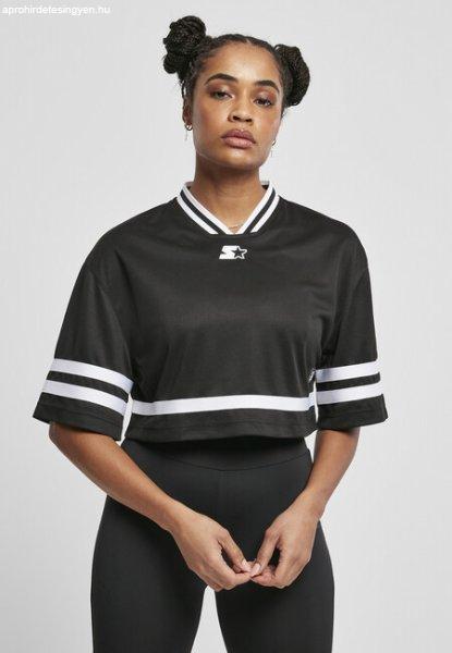 Ladies Starter Cropped Mesh Jersey black/white