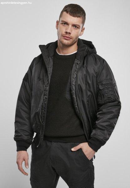 Brandit Hooded MA1 Bomber Jacket black