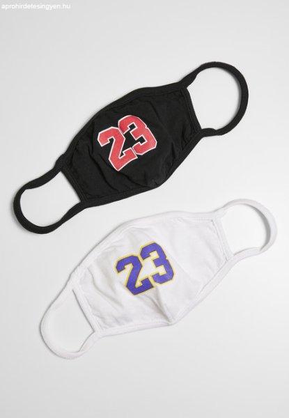 Mr. Tee 23 Face Mask 2-Pack black/white