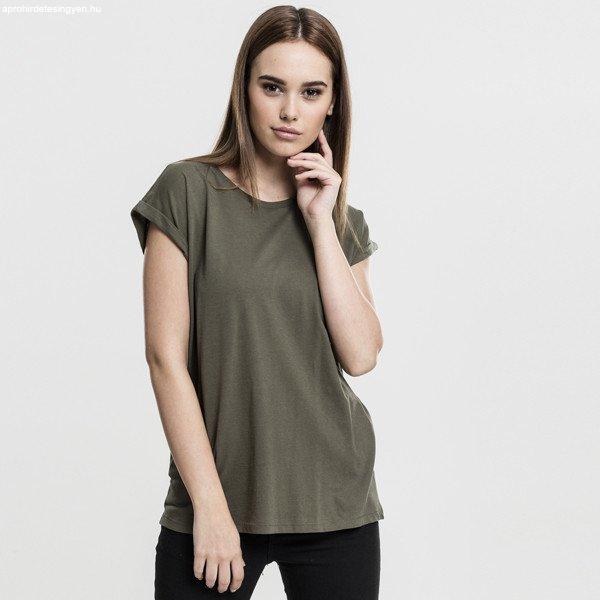 Póló Urban Classics Ladies Extended Shoulder Tee olive