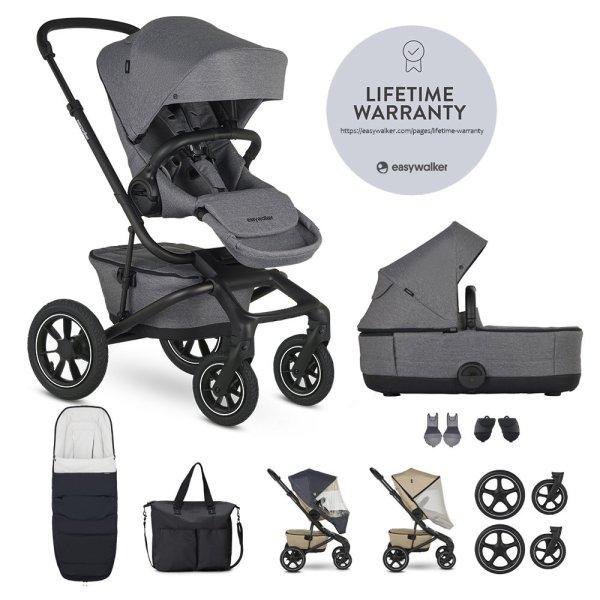 EASYWALKER Kombinált babakocsi Jimmey Iris Grey XXL AIR + RWS