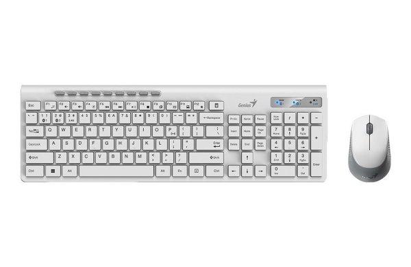 Genius SlimStar 8230 Wireless Bluetooth Keyboard Combo White US