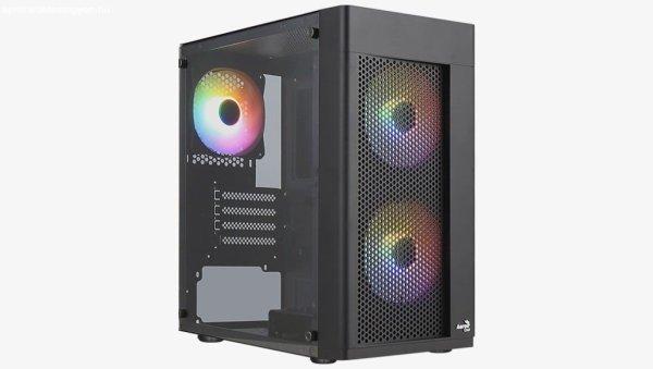 Aerocool Hexform-G-BK-V2 FRGB Tempered Glass Black