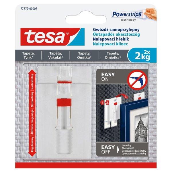 Akasztószög öntapadó állítható, érzékeny felületekhez 2 kg
teherbírású 2 darab/bliszter Tesa Powerstrips