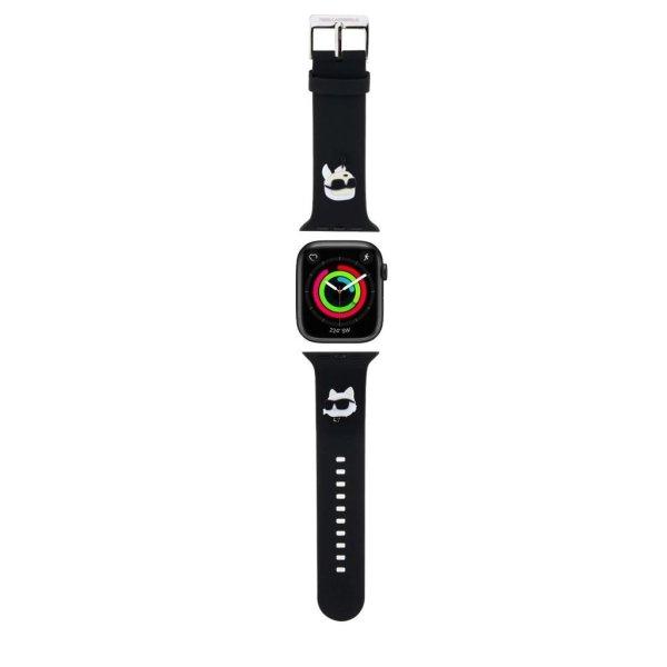 Karl Lagerfeld óraszíj fekete KLAWLSLKCNK Apple Watch 42mm (S1-S3) / 44mm /
45mm / 46mm / 49mm készülékhez