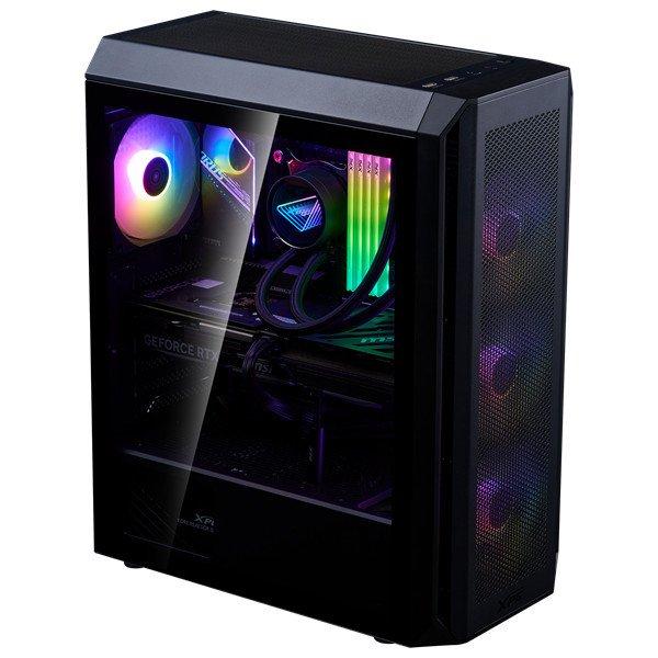 ADATA XPG Ház Midi ATX Valor AIR PLUS, 4x120mm RGB ventilátor, Tápegység
nélkül, üvegfalú, fekete