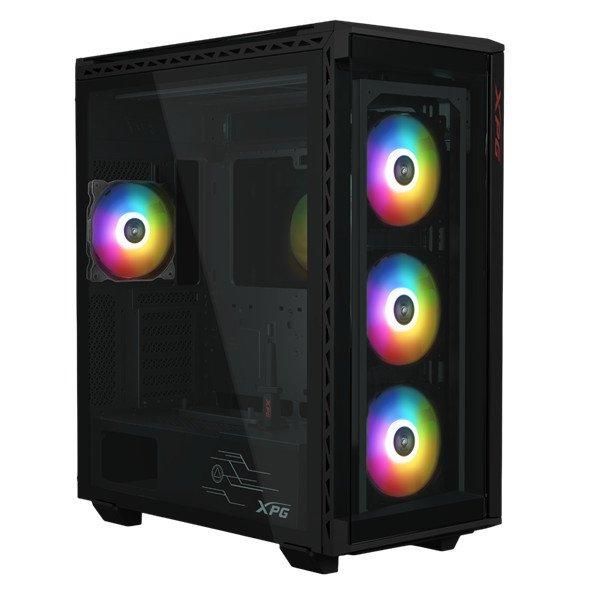 ADATA XPG Ház E-ATX Battlecruiser II, 4x120mm RGB ventilátor, Tápegység
nélkül, üvegfalú, fekete