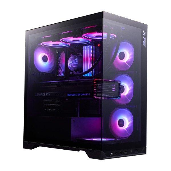 ADATA XPG Ház Midi ATX Invader X BTF, 5x120mm RGB ventilátor, Tápegység
nélkül, üvegfalú, fekete