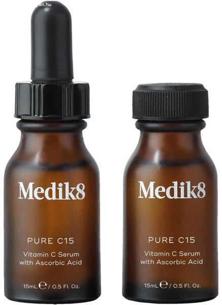 Medik8 C-vitaminos szérum a bőrfiatalításhoz Pure C15
(Vitamin C Serum) 2 x 15 ml