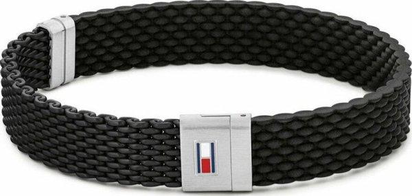 Tommy Hilfiger Fekete szilikon férfi karkötő 2790240 19,5 cm