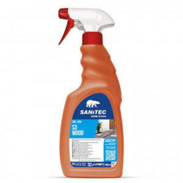 Kiméletes tisztítószer fa felületekhez 500 ml - Sanitec S3 Wood 1834