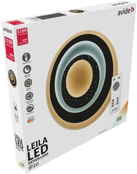 Avide Design Mennyezeti Lámpa Leila 80W(40+40) RF Távirányítóval