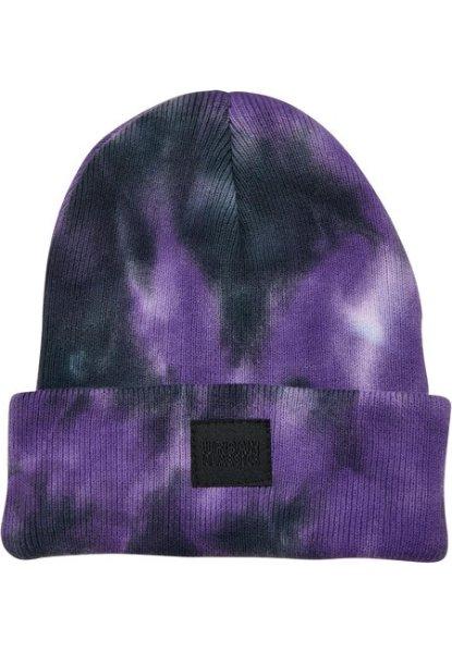 Urban Classics Tie Dye Beanie Kids ultraviolet/darkgrey