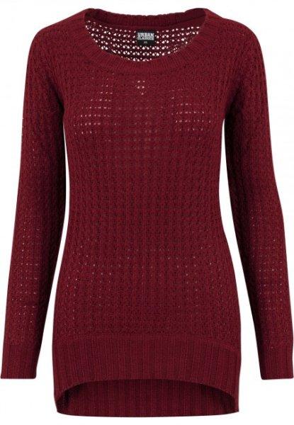 Urban Classics Ladies Long Wideneck Sweater burgundy