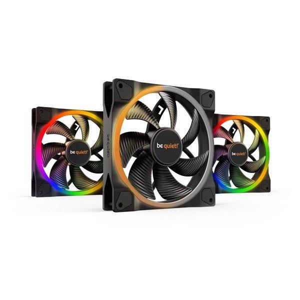 Be Quiet! Cooler 14cm - LIGHT WINGS 140mm PWM Triple-Pack (RGB, 1500rpm, 23,3dB,
fekete)