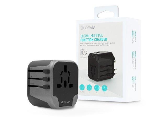 Devia többfunkciós globális hálózati töltő adapter
(UK/EU/USA/USA/Japán/AU) - Devia Global Multiple Function Charger - fekete