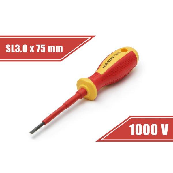 Handy Csavarhúzó - 0,5 x 3.0 x 75 mm - 1000V-ig szigetelt (10560)