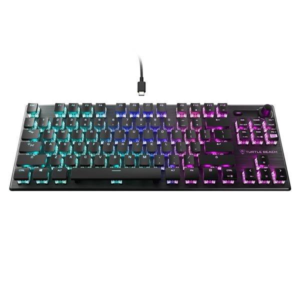 Turtle Beach gamer mechanikus billentyűzet Vulcan TKL AIMO, Linear Red Sw. US,
fekete