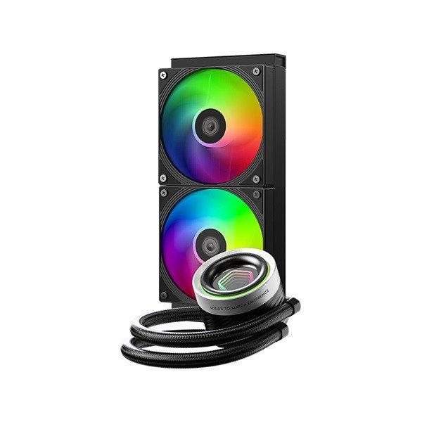 ID-Cooling CPU Water Cooler - FX240 INF (27.2dB; max. 98,54 m3/h; 2x12cm, A-RGB,
fekete)