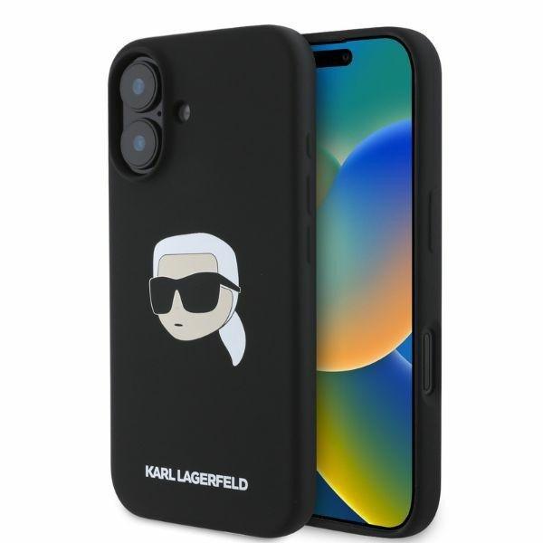 Karl Lagerfeld KLHMP16SSKHPPLK Silicone Karl Head Print MagSafe keménytok
iPhone 16 - fekete