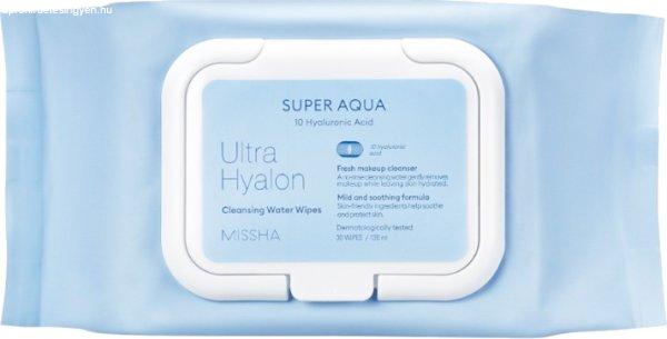 Missha Sminklemosó arctörlő kendők Super Aqua Ultra Hyalon
(Cleansing Water Tissue) 30 db