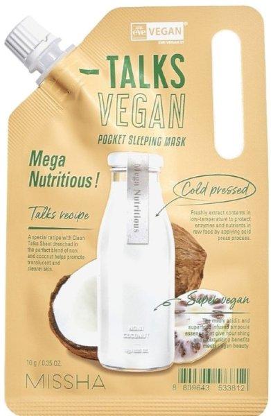 Missha Vegán éjszakai arcmaszk Talks Vegan Squeeze Mega Nutritious
(Pocket Sleeping Mask) 10 g