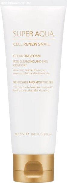 Missha Tisztító hab csigakivonattal Super Aqua Cell Renew Snail
(Cleansing Foam) 100 ml